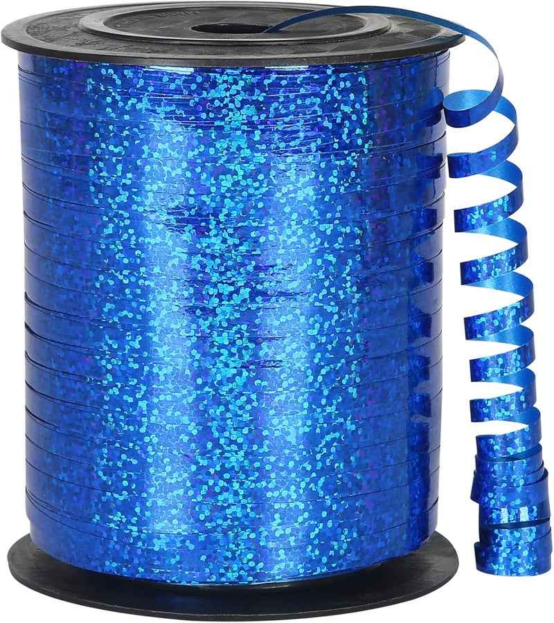 OMISELIO Blue Curling Ribbon, 500 Yard Blue Ribbon, Curling Ribbon for Gift Wrapping, Balloon Ribbon, Balloon String, Curly Ribbon, Thin Ribbon, 3/16" Ribbon for Baby Shower, Graduations, Christmas - Image 1